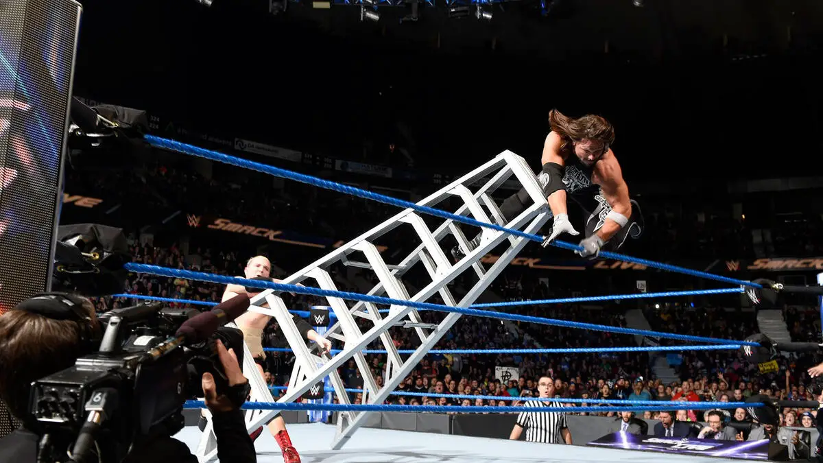 Aj styles james ellsworth november 2016 ladder match